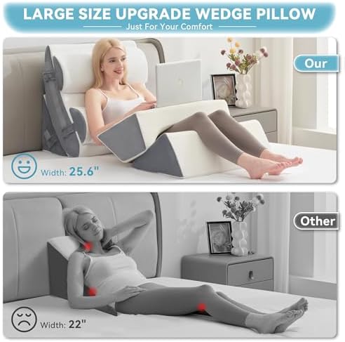 Kingfun 6PCS Orthopedic Bed Wedge Pillow Set - Image 3