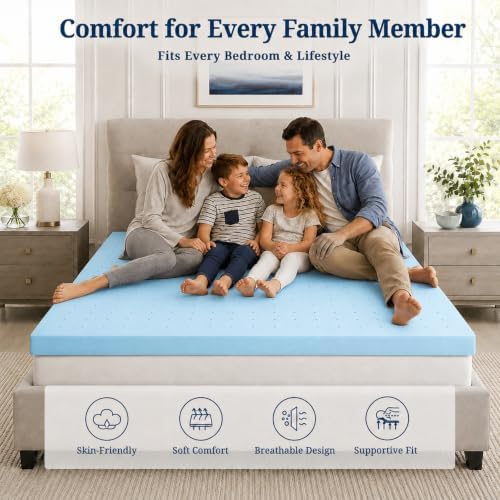 IULULU Mattress Topper Cal King Size, 4 Inch Gel Memory Foam Bed Topper - Image 7