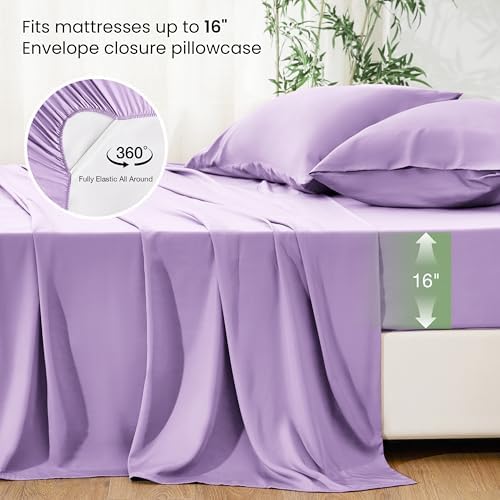 Love's cabin 4 Piece Full Size Sheet Set, 100% Rayon Derived from Bamboo - Image 4