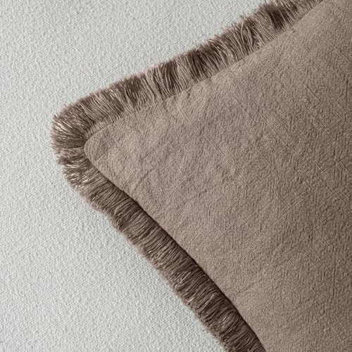 MIULEE Linen Decorative Fall Lumbar Throw Pillow Covers Malt Ball 12x20 - Image 3