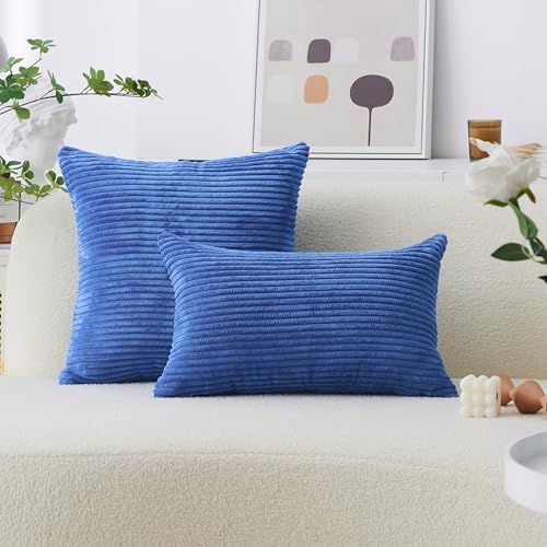 Home Brilliant Blue Decorative Pillows Large Throw Pillow Cover - Image 5