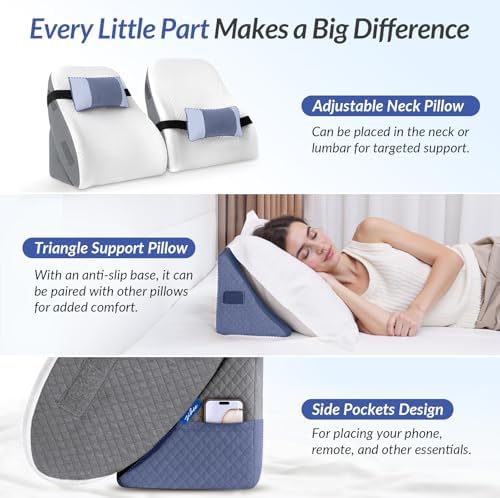 ZIKEE Adjustable Wedge Pillow Headboard Set - Image 7