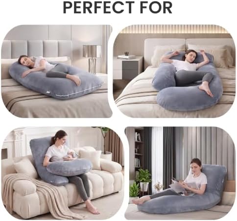 Jcickt Pregnancy Pillow for Sleeping, 59 inch Maternity Pillow - Image 4