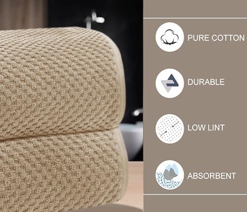COTTON CRAFT Euro Spa Waffle Weave Bath Sheet - Set of 2 Linen Towel Sheets - Image 3