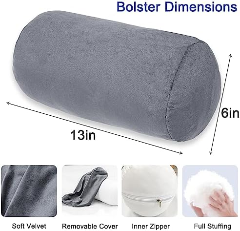 1 MIDDLE ONE Round Cylinder Bolster Pillow - Image 2