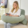 19" Reading Pillow for Bed, U Shaped Arm & Elbow Support by PAJEO