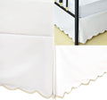 HIG Queen Bed Skirt - Easy Fit Scallop Edge Pleated Bedskirts With Spilt Coner, 12 Inch Drop Anti-Slip Dust Ruffle, Thick Fabric for Enhanced Privacy, Pre-Washed for Long-Lasting Use, Machine Washable