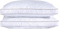 puredown® Goose Feathers and Down Pillow for Sleeping Hotel Collection Bed Pillows, Gusseted, Queen, Set of 2