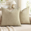 decorUhome Chenille Decorative Throw Pillow Covers 22x22 Set of 2 by decorUhome