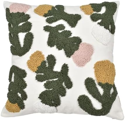 Throw Pillow Covers 18x18 Boho Tufted Fall Floral - Image 5