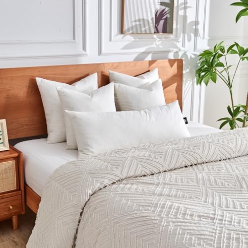 TOPGREEN Organic Feathers Down Lumbar Pillow Insert 14x36 - Image 2