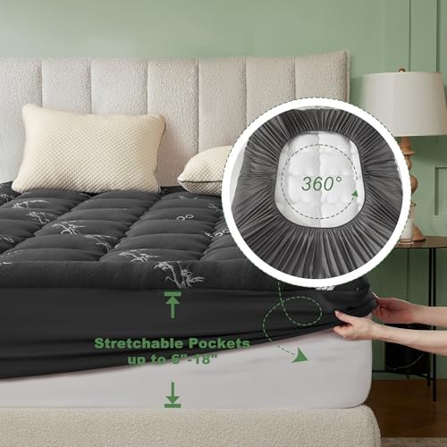 BEDLORE Queen Mattress Topper, Thick Pillow Top Mattress Pad - Image 6