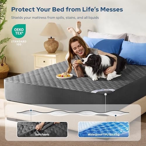 BEDLORE 2 Pack Waterproof Mattress Protector, Cal King Size Mattress Pad - Image 3