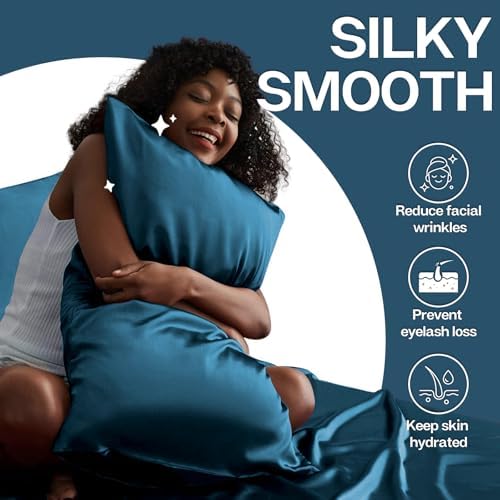 MR&HM Satin Pillowcase 2 Pack, King Size 20"x40" - Image 3