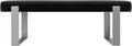 VANT Upholstered Bed Bench - Velvet Black - Brushed Nickel - Contemporary Modern, Bedroom Bench Seat, Hallway, or Entryway
