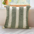 Boho Throw Pillow Covers 18x18 Tufted Home Decorations Olive by LOOPUINHOM