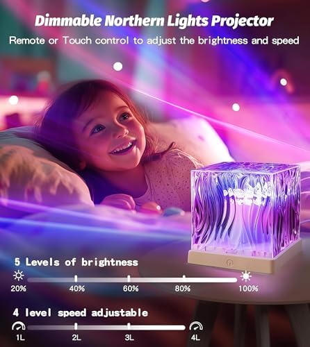 Galaxy Projector for Bedroom with Northern Lights Effect - 16 Color Changing Dimmable Mood Light with Dynamic Ripple, Remote Control, Night Light Projector for Kids Teens Adults Room Decor Gift - Image 7