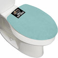 GORILLA GRIP Thick Memory Foam Bathroom Toilet Lid Seat Cover, Soft Velvet Topside, Machine Wash, Plush Cushioned Covers Fits Most Size Lids, Decorative Bath Room Accessories, 19.5x18.5, Seablue