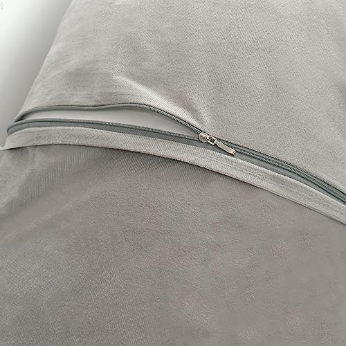 Home Long Body Lumbar Pillow case Cover, Solid Color Geometry Cushion Plush - Image 6