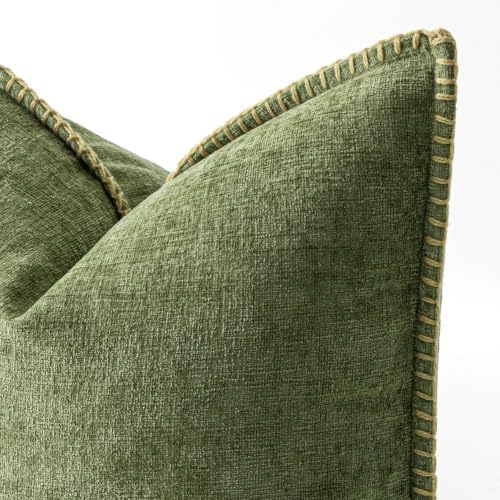 MIULEE Decorative Couch Throw Pillow Covers 16x16 Inch Sage Green 2 Pack - Image 2
