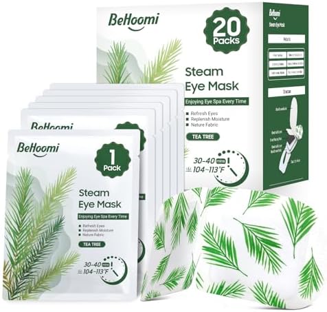BeHoomi 20 Packs Steam Eye Mask, Heated Eye Mask Warm Compress by BeHoomi