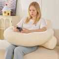19" Reading Pillow for Bed, U Shaped Arm & Elbow Support by PAJEO
