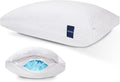 ACCURATEX Hybrid Pillow for Sleeping, Adjustable Shredded Memory Foam Pillow Core with Fluffy Down Alternative Fill Removable Cotton Cover,for Side,Back,Stomach Sleepers,Queen Size