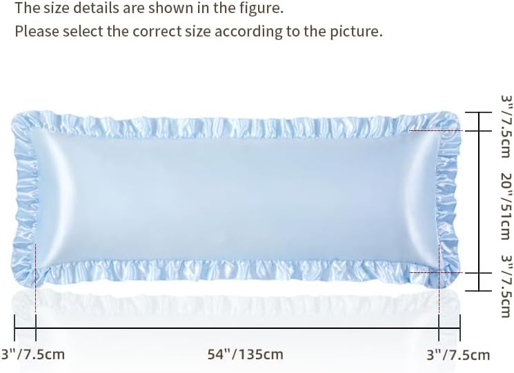 Light Blue Satin Pillowcases Body Pillow - Image 5