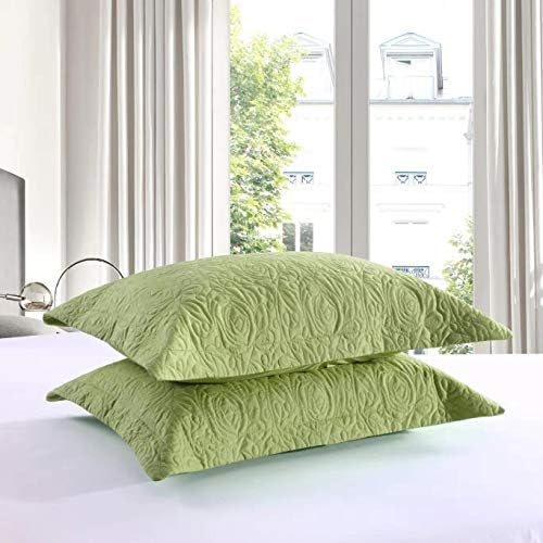 MarCielo 2-Piece Embroidered Pillow Shams, King Decorative Microfiber Pillow - Image 3