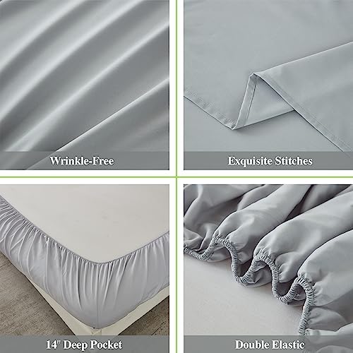 ILAVANDE Queen Sheets Set 6 Piece, Hotel Luxury Super Soft 1800 Series - Image 5