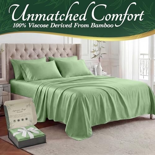 DECOLURE 100% Viscose Derived from Bamboo Sheets Twin Size, Luxury 4 Pc Set - Image 2