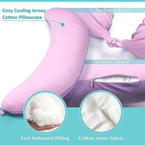 BYRIVER 39" Pink Purple Cute Body Pillow - Image 2