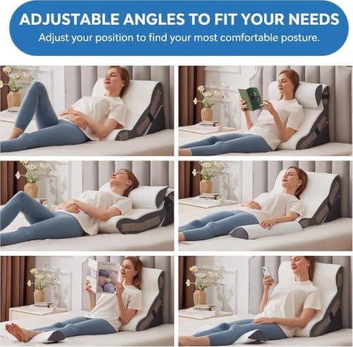 Ahpmeoa 3PCS Wedge Pillow Set for After Surgery, Back Pillow for Bed Sitting up - Image 3