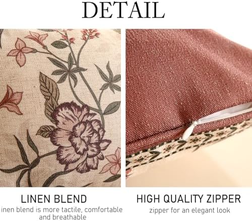 ISAENNE Designer Vintage Linen Throw Pillow Cover - Image 5