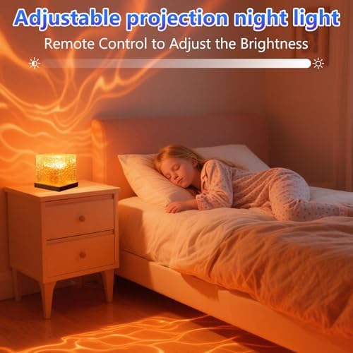 Ocean Wave Lights Projector Rechargeable, Touch Cube Color Changing Light with 16 Colors 4 Modes Dimmable Cordless Mood Lamp for Shower, Ambient Lighting for Bedroom and Bathroom - Image 5