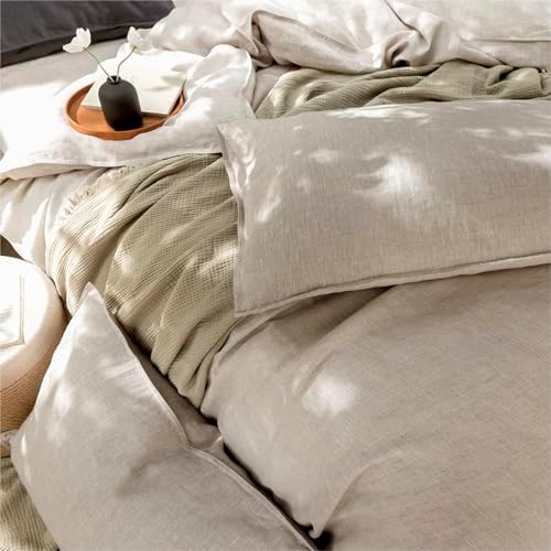 CHUFFED 100% French Linen Pillowcases Standard Size Set of 2 Linen Pillow Cases - Image 3