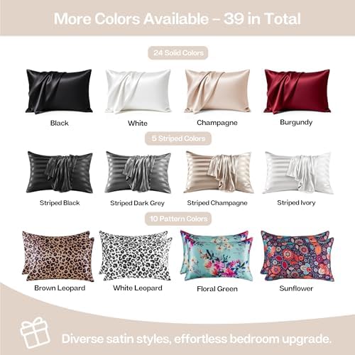 MR&HM Satin Pillowcase 2 Pack, King Size 20"x40" - Image 7