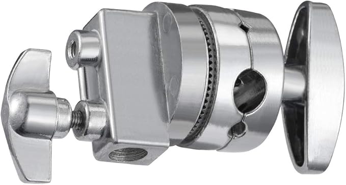 Aluminum Alloy Multi Functional Heavy Duty 2.5 inch Grip Head Swivel Head Clamp Holder Bracket Adapter with 1/2",1/4",3/8", 5/8" Mount for Light Stand, Extension Boom Arm,Photographic Equipment