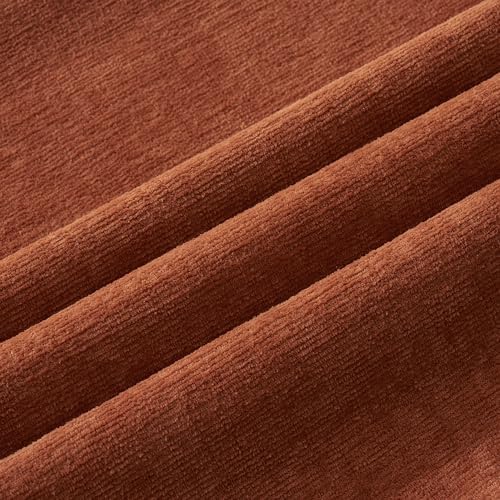 MIULEE Fall Rust Chenille Couch Euro Throw Pillow Covers - Image 2