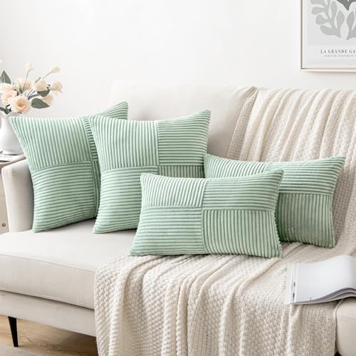 MIULEE Mint Decorative Throw Pillow Covers - Image 4