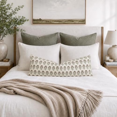 Vintage Botanical Lumbar Pillow Cover 12X20 Pack of 1, Double-Sided Floral - Image 5