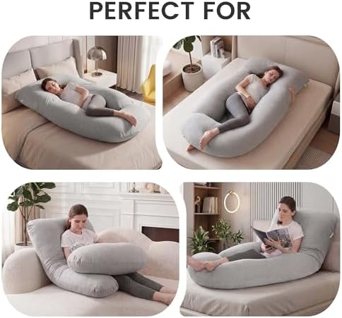 Jcickt Pregnancy Pillow for Sleeping, 59 inch Maternity Pillow - Image 4
