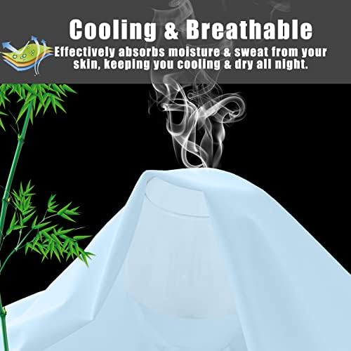 Pillow Cases King Size 2 Pack, Bamboo Rayon Cooling Pillowcases - Image 4