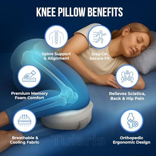Memory Foam Knee Pillow for Side Sleepers Hip Pain - Image 3
