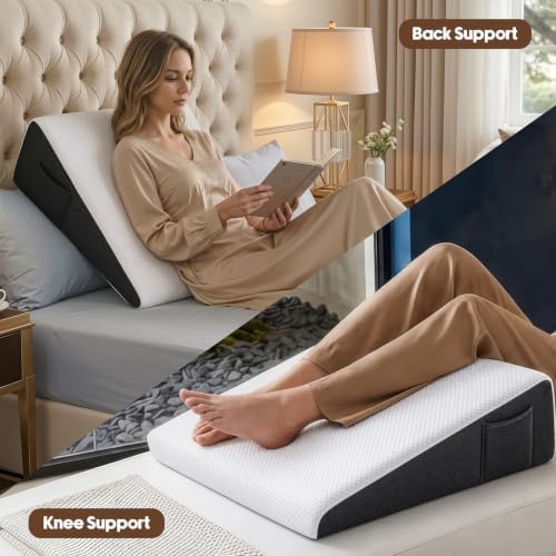 Utopia Bedding Wedge Pillow for Headboard, Memory Foam - Image 6