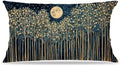 Rustic William Morris Night Moon Forest Green Decor Pillow Covers 12x20 by Unknown