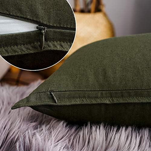 Jeanerlor Cotton Linen Square Decorative Throw Pillow Case Cushion Cover - Image 4