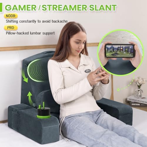 19 INCH Reading Pillow for Adults, Back Pillow for Bed Sitting Up, Backrest - Image 7