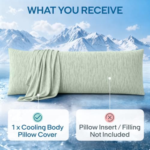ZonLi Cooling Body Pillowcase for Hot Sleepers, Breathable Body Pillow Cover - Image 3