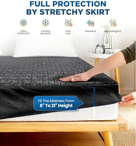 Premium 100% Waterproof Twin XL Mattress Protector, Breathable Cooling 3D Air - Image 4